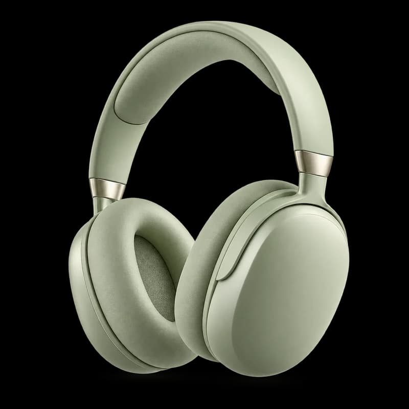 Fone sem fio verde, produto ilustrativo